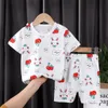 Roupas conjunta roupas do bebê, impressão de corpo inteiro, crianças de mangas curtas de camiseta de verão de pãear