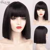 brown bob wig with bangs