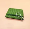 DHL100pcs Coin Purses Women Brief PU Plain Weave Protable Solid Small Wallet Mix Color