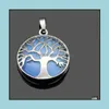 Pendant Necklaces Pendants Jewelry Gems Pattern Natural Lazi Stone Turquoise Lapis Reiki For Women Drop Delivery Jxnqe