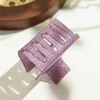 Vintage Glitter Pink Blue Square Bath Barrette Hair Claw Clips Ponytail Holder For Women Y2K Hair Accessories