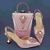 Chaussures habillées 2022 plus récent ensemble de sacs luxueux et élégants pour femmes en couleur rose romantique 220722