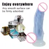 Świetliste realistyczne dildos galaretowate silikonowe dildo mocne ssanie puchar Kobieta masturbacja symulacja penis dla dorosłych seksowne zabawki dla kobiety