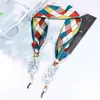 Mode acryl nylon touw winddichte ketting lanyard afdrukken zijden sjaal antislip brillen ketting halsband bril accessoire