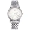 Horloges Top Premium Luxe Horloge Mannen Dames Diamond Casual Business Quartz Horloges Simple Sale Alloy Steel Band 2022 Dames