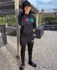 Hoodie Trapstar voller Trainingsanzug Regenbogen-Handtuch-Stickerei Dekodierung Sportbekleidung mit Kapuze Herren- und Damenanzug Reißverschlusshose Größe XL