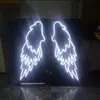Cartello personalizzato Trasparente Acrilico Angelo LED Luce al neon Decorazione personalizzata Decorazione della parete della casa della stanza Lampade da notte per feste 220615