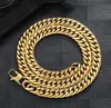 12mm six sided grinding Cuban Necklace 18K Gold Plated Chains men's hip hop