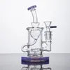 Heady Cam Torus Harnak Harnaklar Duş Başlığı PERC Cam Bongs Recycler Klein Su Boruları 14mm Dişi Eklem ile Kase Yağı Dab Teçhizatları