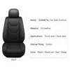 Luxury Car Seat Cover Beige Universal Pu Leather Car Seat Cover Fordonsstol Kudde Protector Pad Auto Interiör Tillbehör H220428