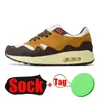 With Sock Tag Sean Wotherspoon 1 87 BW running shoes Patta Waves men women Noise Aqua Rush Maroon Light Stone Lyon mens trainers sports sneakers