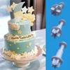 3Pcs/Set Mini Star Flower Tools Plunger Biscuit Cookies Cutter Molds Fondant Decorating Sugarcraft DIY Mold Cake Decorating Tooles