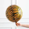 Ballon en aluminium imprimé Animal, 18 pouces, vache, tigre, zèbre, léopard, thème Jungle, forêt, Safari, Zoo, fournitures pour fête d'anniversaire et de mariage