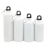 ABD depo süblimasyon alüminyum düz bardaklar beyaz su şişeleri üç boyut taşınabilir traval su ısıtıcılar