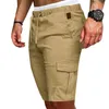 Jeans pour hommes pantalons Cargo pour hommes été décontracté hommes couleur unie Shorts multi-poches cordon cinquième sport de randonnée en plein air