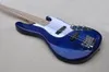 Factory Custom Dark Blue 5String Electric Bass Guitar med Maple Fingerboard White Pearl PickGuard Chrome Hårdvara Erbjudande Anpassning9063046