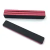 50pcs / lot Rectangulaire Red Sponge Black Sandpaper File File Buffer Double côté Emery Board Tools for Nail Art