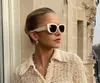 골드 블랙 그레이 고양이 눈 선글라스 직사각형 모양 여성 여름 패션 태양 그늘 Sonnenbrille UV400 보호 안경 케이스 포함