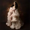 Vrouwens zwangere jurken voor baby shower prom beroemdheid jurken badjas bathrobe gegolfde zwangerschapsfoto schietjurk