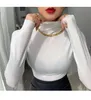 Women's Blouses & Shirts designer luxury Designer Hoodie Woman Womens Top Yoga Shirt High Necks Long Sleeves Tops S-3XL 66384 s T9EI