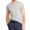 メンズTシャツ夏の刺繍小さな馬半袖TシャツHombre 100％Cotton Casual O-Neck Homme Solid Color Tops