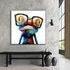 Canvas Art Paintings Modern Animals Wall Posters And Prints Frog with Glasses Pictures For Living Room Cuadros Decoration