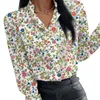 Sommer Floral Print Bluse Frauen Kleidung Stehkragen Langarm Büro Dame Shirts Tops Weibliche Casual Plus Größe Blusen 220513