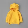 Sweats à capuche mignons bébés filles Hoodies enfants garçons automne polaire pull avec ours oreille printemps bébé garçons vêtements solide infantile vêtements pour enfants 220826