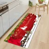 Tapis de sol de Noël antidérapant, paillasson d'entrée absorbant, pour salon, chambre à coucher, cuisine, décoration longue
