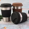 304 Aço inoxidável café bebida gelada caneca portátil ao ar livre canecas simples café da manhã xícaras de chá de leite para crianças xícaras de água yf0004