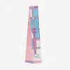 Ontwerper zijde luxe L letters merk damesmode sjaals ontwerp hoofdband klassieke handtas sjaal hoge kwaliteit zijde materiaal maat 8x120cm halsdoek