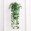 Fiori decorativi Ghirlande Balcone Loft Decor Ravanello verde Pianta Uva Foglia di edera Fiore artificiale Appeso a parete Ghirlanda di vite in rattan Fai da te