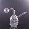 Vente en gros Creative Forme de Grenade Effacer mini verre Brûleur à mazout Pipe Eau dab rig Bong Fumer accessoire