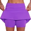 Damenhose, Caprihose, Shorts, Damen, Laufen, lässig, Sommer, sportlich, Workout, hohe Taille, A-Linien-Rock, Fitnessstudio, Yoga, Tenniskleid