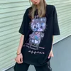 Fernan iskeleti gotik üstler emo anime tişört büyük boy sokak kıyafetleri harajuku peri grunge grafik tee helloween eGirl alt kıyafetler 220519