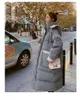 한국 캐주얼 미드 길이 다운 패딩 재킷 무릎 위의 여성 긴 섹션 2022 새로운 느슨하고 두꺼운 패션 빵 재킷