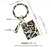 K68199JM money clips with Bracelet Keychain Leopard Print stripe PU Leather small Coin Purse mini Card Holder