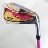 Frauen Golf Clubs 4 Sterne Honma S-06 Golf-Eisen 5-11aw SW Iron Club Set L Flex Graphitschaft und Kopfabdeckung