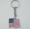 Nyckelringar 25mm nyckelring metallkedja Keychain smycken Amerikanska flagga kvinnor män bilhållare souvenir för gåva enek22