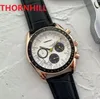 Premium Crime orologi da uomo al quarzo cronometro 43mm moda sei punti regali firmati piccoli quadranti funzionanti orologio da polso in pelle pregiata in acciaio inossidabile 2022 Montre De Luxe