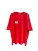 Erkekler Gömlek Tasarımcı Balinsigss T Shirt Sweaters Ana Sayfa Doğru B Versiyon Sanat Deliği Kısa Kol Paris Kırık Desen İngilizce Mektup Gevşek T-Shirt Erkekler ve WO 399Z S3D9