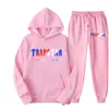 Heren Dames TRAPSTAR Designer Sportkleding Hoodies Broek Capuchon Trainingspak Patchwork Zwart Effen Merk Herfst Winter Hoodie set