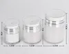 15G 30G 50G Airless Acrylic Cream Jar Jar 진공 병 흰색 화장품 메이크업 항아리 재충전 가능한 컨테이너 프레스 로션 펌프 병