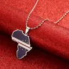 Chains Gold Color Stainless Steel Enamel Africa & Cabo Verde Map Flag Pendants Necklaces Jewelry Gift