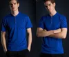 High-quality new men's top alligator short sleeved solid color Polo shirt men's slim-fit clothing