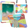 Colorido Butterfly Bracket Tablet Case Caixa Protetora Três Prova Casos de Silicone Incluído para iPad Mini 6 Pro 11 Pro9.7 Air2 3 4 Tabela A7 Lite 8.7 T220 T225 com cordão