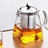 350 ML Trasparente Vetro Resistente Al Calore Teiera Brocca Infusore Caffè Foglia di Tè Vaso di Erbe Fiore Teiera Contenitore di Succo di Latte