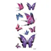 NXY Temporary Tattoo 1 Pcs Butterfly Flower Color Printing Tatouage Sticker Waterproof Arm Clavicle Body Art Disposable 0330