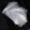 Sacs de rangement Accueil Organisation Housekee Jardin 100pcs / lot Sac transparent épais paquet robuste en plastique petit poly refermable épaisseur 0,20 m