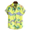 Camisas florais da praia de praia hipster impressão de palmeira de manga curta Hawaiian Aloha Camisa Men Festas Casas Camisas Hombre L220704